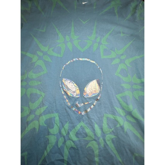Nike Alien Festival Graphic T-Shirt Mens Small Blue The Swoosh Is Out There Tee - Picture 2 of 8